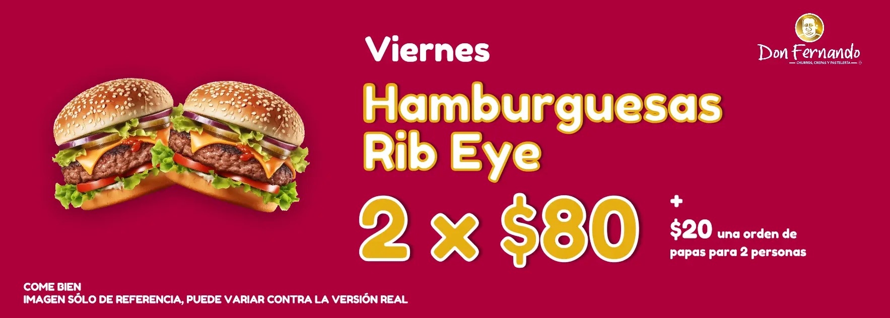 Hamburguesas 2 x 80